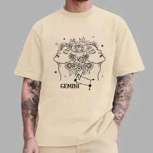 Gemini Zodiac Shirt Aesthetic Twin Energy Tee - Astrology Outfit Idea