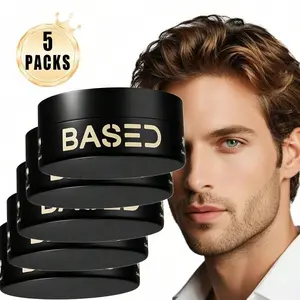 Multi Piece Set BASED Men's Advanced Hair Clay, Advanced Hair Clay With Intense Hold, Texturizing And Low Shine For Styling Medium, Thick, Straight Or Wavy Hair, Sandalwood Sandalwood,Natural Shine And Fragrance, Easy To Apply, Suitable For All Hair Types