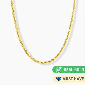 14K YELLOW GOLD ROPE CHAIN 2MM