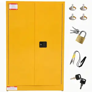 45 Gal Flammable Safety Cabinet Large Industrial Flammable Liquid Storage Cabinet for Warehouse Use