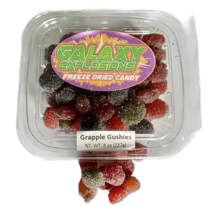 Sour Grapple Gushies - 8 oz - Grape/Apple Candy - Sweet Bonbon Sour Tangy Fruit Chewy