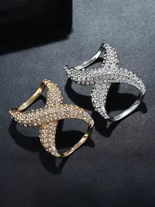 Fashionable High-End Silk Scarf Buckle Ring, Simple Small Scarf Clip, Two-In-One Function Square Scarf Holder, Accessories