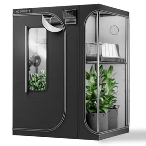 CLOUDLAB 864D, 2-in-1 Advance Grow Tent 5x4, Thickest Poles and Canvas 60" x 48" x 80"