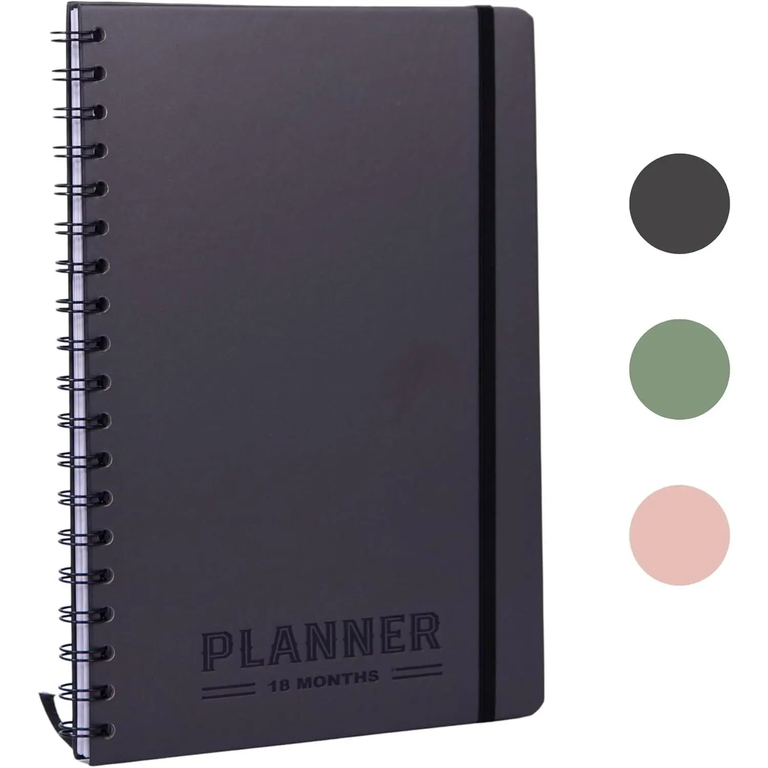 Undated Monthly Planner 2026 2027-18 Month Monthly Calendar Planner Book for School Office and  - Hardcover Blank Planners for Goals Tasks and Dates - B5(6.9" x 9.8") Black