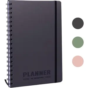Undated Monthly Planner 2026 2027-18 Month Monthly Calendar Planner Book for School Office and  - Hardcover Blank Planners for Goals Tasks and Dates - B5(6.9" x 9.8") Black