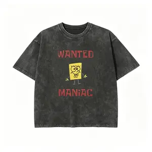 Toddler's Spongebob Meme Wanted Shirt Custom Nickelodeon Cartoon Funny- Fine Jersey Tee Menswear Breathable Hoodie Oversize Sweat Tops Graphic Tshirts