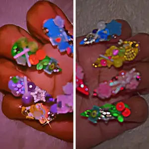 Rainbow junk nails
