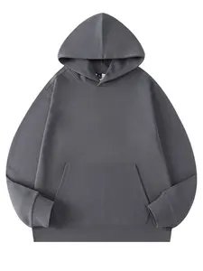 Spring Solid Color Hooded Sweatshirt, Unisex Basic Style, Casual Versatile Kangaroo Pocket Pullover, Men's and Women's Fashion, Casual Fashionable Outerwear