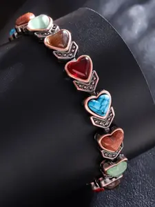 Boho Style Heart Shaped Stone Decor Bracelet, Fashion Jewelry for Party, Daily Clothing Decor, Trendy All-match & Exquisite Jewelry for Birthday Gift, Bracelets Jewelry