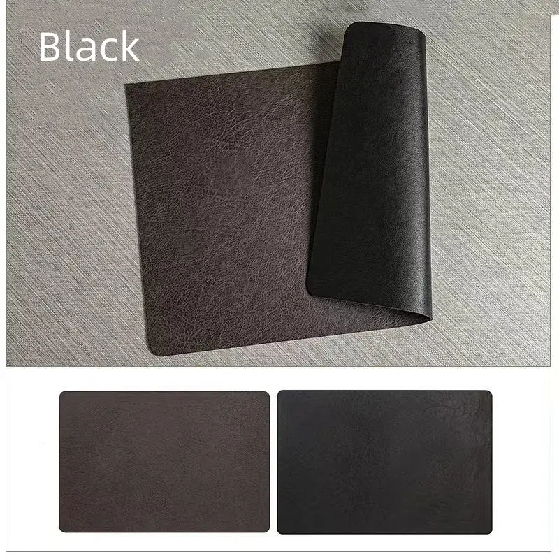 Faux Leather Placemats Set of 1/4/6Pcs ,Heat Resistant Non-Slip Waterproof,Double-Sides,Kitchen Dining PU Table Place Mats NONE