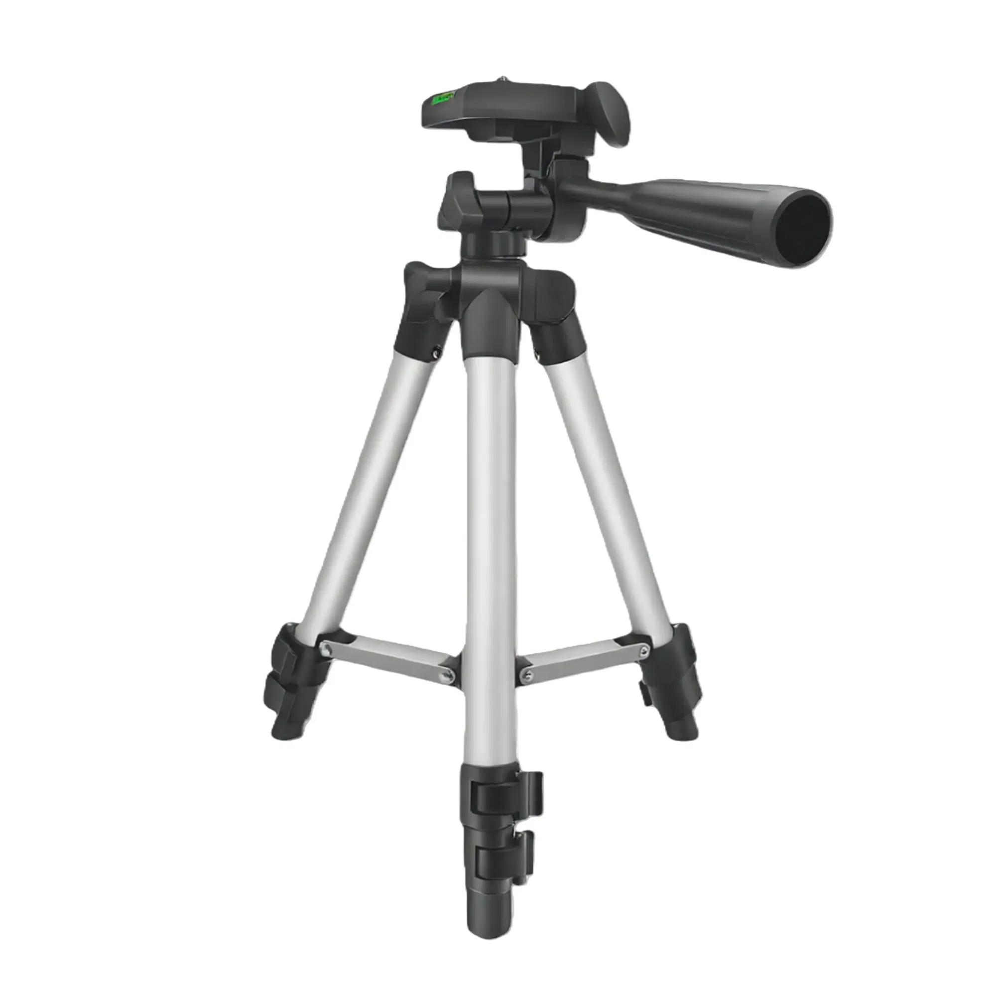 GloBest Portable Adjustable Aluminium Alloy Laser Level Tripod - 25.6" Maximum Height, 1/4"-20 Thread Mount, Quick Release Plate, Bubble Level Mount, 3D Adjustment, Universal Fit, Broad Compatibility with Cameras, Projectors, Fits Many Devices, Flip Leg L