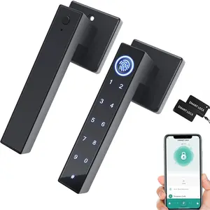 Fingerprint Door Lock, Door Knob,Keyless Entry Door Lock with Handle,Biometric Digital Passcode Door Locks, Touchscreen Keypad  Door Locks for Bedroom  Hotel Office Apartment