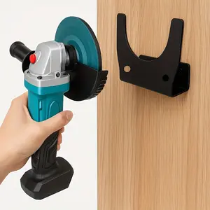 Metal Angle Grinder Stand, Wall-Mounted Storage Rack for 12.7cm Grinders, Space-Saving Design, Tool Organizer Included, Tool Storage Organiser