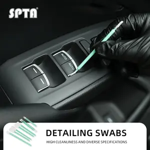 SPTA Detailing Swabs,Lint-Free Foam Swab Sticks (5 Types 10 Pcs), Foam Tip Cleaning Swab Kit for Optical Instruments, Camera Lenses, Electronic Equipment, Car Detailing, Inkjet Printer Print Heads