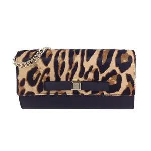 Kate Spade Rivas Street Haircalf Milou Clutch Wallet with Chain, Ocelot Print