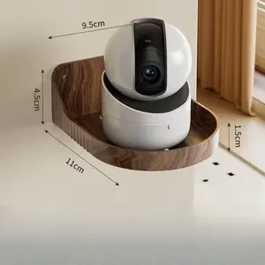 No Drill Security Camera Mount, Self Adhesive Wall Mount Shelf for Indoor Outdoor Camera, Universal CCTV Camera Holder for Home