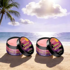 2-Pack Peach Gel with Coconut Oil, Sunscreen-Free Deep Skin Tone, Moisturizing, Suitable for Beach and Travel, Easy to Carry