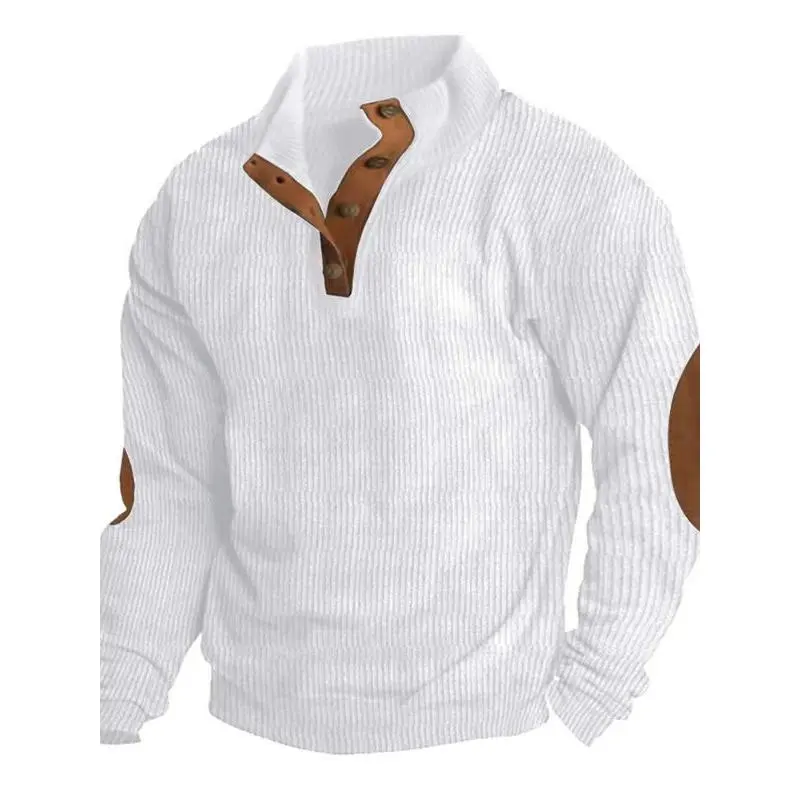 Men's Casual Loose-Fit Corduroy Hoodie, Stand Collar Long Sleeve Sweatshirt for Fall & Winter, Outdoor Fashion PulloverGift Men's Casual Loose-Fit Corduroy Hoodie, Stand Collar Long Sleeve Sweatshirt for Fall & Winter, Outdoor Fashion PulloverGift