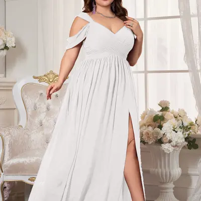 White Plus Size Dress - TikTok Shop White Plus Size Dress - TikTok Shop
