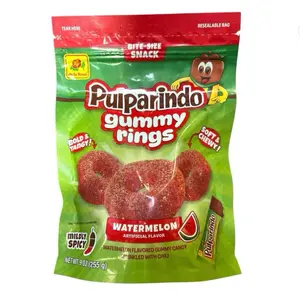 Pulparindo Gummy Rings Watermelon 9 oz bag