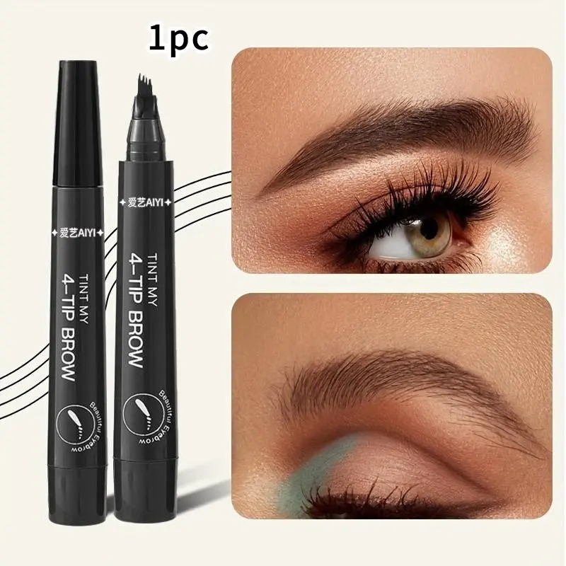 Waterproof Eyebrow Pen, Microblading Eyebrow Pencil With 4 Split Head, Natural Looking Brows Makeup, Precisely Sculpted Brows, Eyebrow Tint, Eyebrow Dye ( 5 Colors）