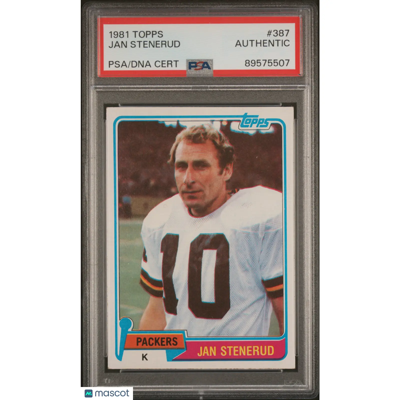 Jan Stenerud PSA 1981 Topps Autograph Card #387 PSA/DNA Authentic 89575507