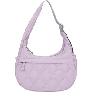 Small Puffer Crescent  Bag for Women, Nylon Quilted Puffy Crossbody Purse, Cute Hobo  Handbags
