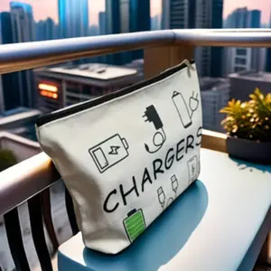 Canvas Makeup Bag, Durable Fade-Resistant, Lightweight, Foldable, Large Capacity, Multifunctional, Unisex, Ideal for Travel, Gift for Friends, Birthday, Fragrance-Free