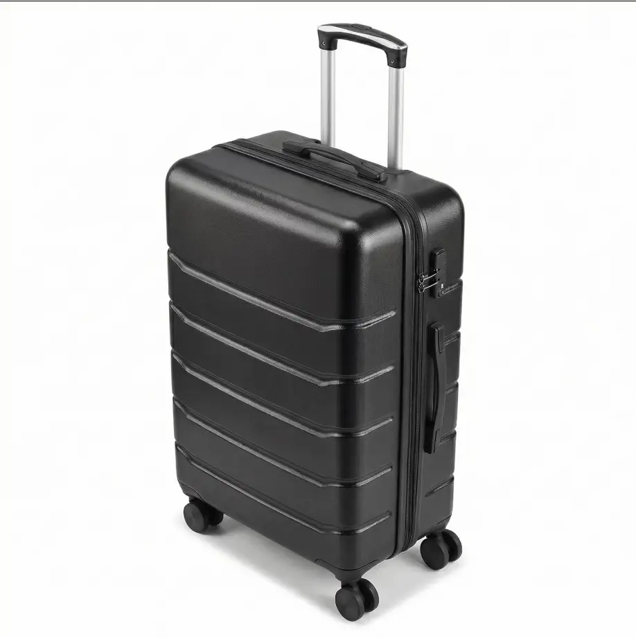 Expandable Hardside Suitcase with Spinner Wheels, Black