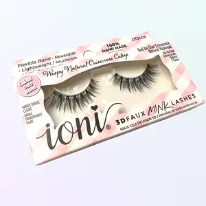 Ioni 3D Faux Mink Lashes Wispy Natural Crisscross Cateye DT2408 Eyelashes Makeup Eyelash Extensions Eyelash Extension Cosmetic Eyelashes