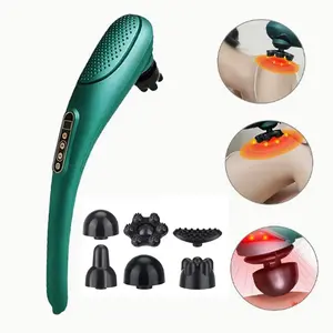 Cordless Handheld Electric Back Massager, Portable Wand Massager for Full Body, Waterproof Rechargeable Handheld Electric Back Massager to Relieve Pain in the Back, Neck, Shoulders, Muscles, & Leg, 15 Gears Variable Intensity, For Sports Recovery
