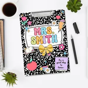 Custom Teacher Clipboard – Composition Book Style with Name - Personalized Teacher Gift - Back to School - Teacher Appreciation - End of Year Gift