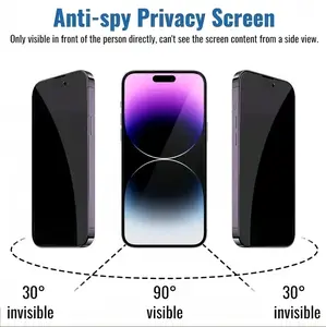 5 pieces+3 lens 8in1 Pack Privacy Screen Protector Tempered Glass Anti Spy+Scratch-resistant full coverage camera lens protection Compatible For iPhone 16 17 15 14 13 16e Plus Air Pro Max Protective Local