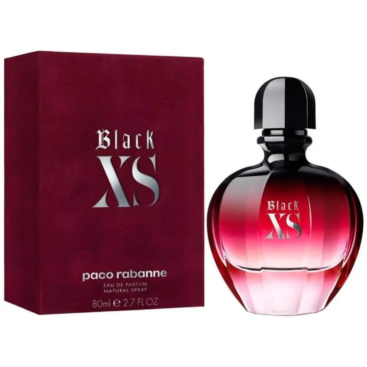 Paco Rabanne Black XS Women's EDP Type Perfume - 2.7 fl oz Floral-Woody Elegant Spicy Scent, Rose Heart Fragrance Blend, New In Box, Women's Fragrance, Elegant Fragrance