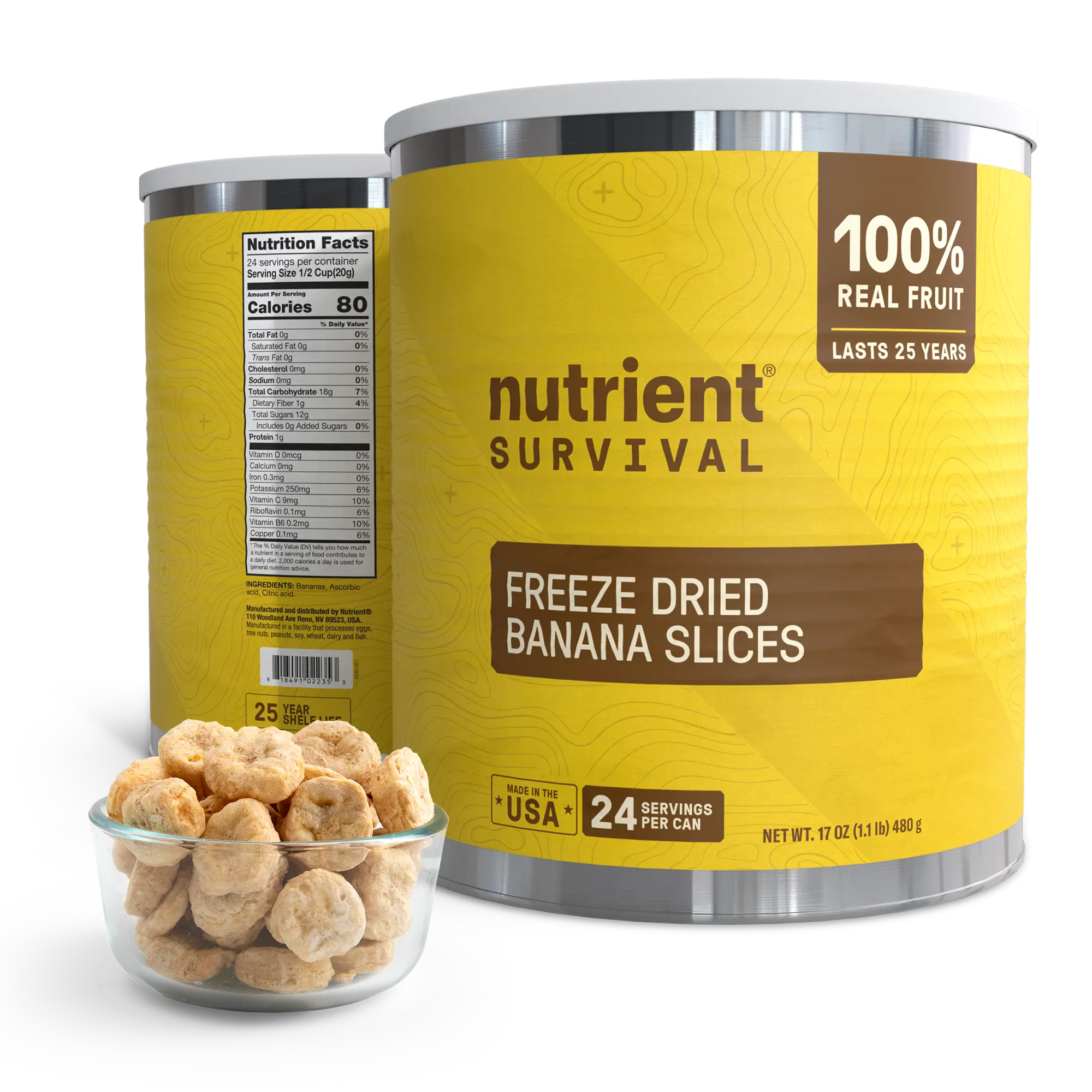 Freeze Dried Banana Slices #10 Can