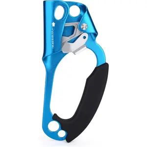 Climbing Hand Ascender Outdoor Mountaineering Tree Arborist Climbing Rappelling Equip Hand Ascender for 8-12MM Rope Left Right Hand Ascender