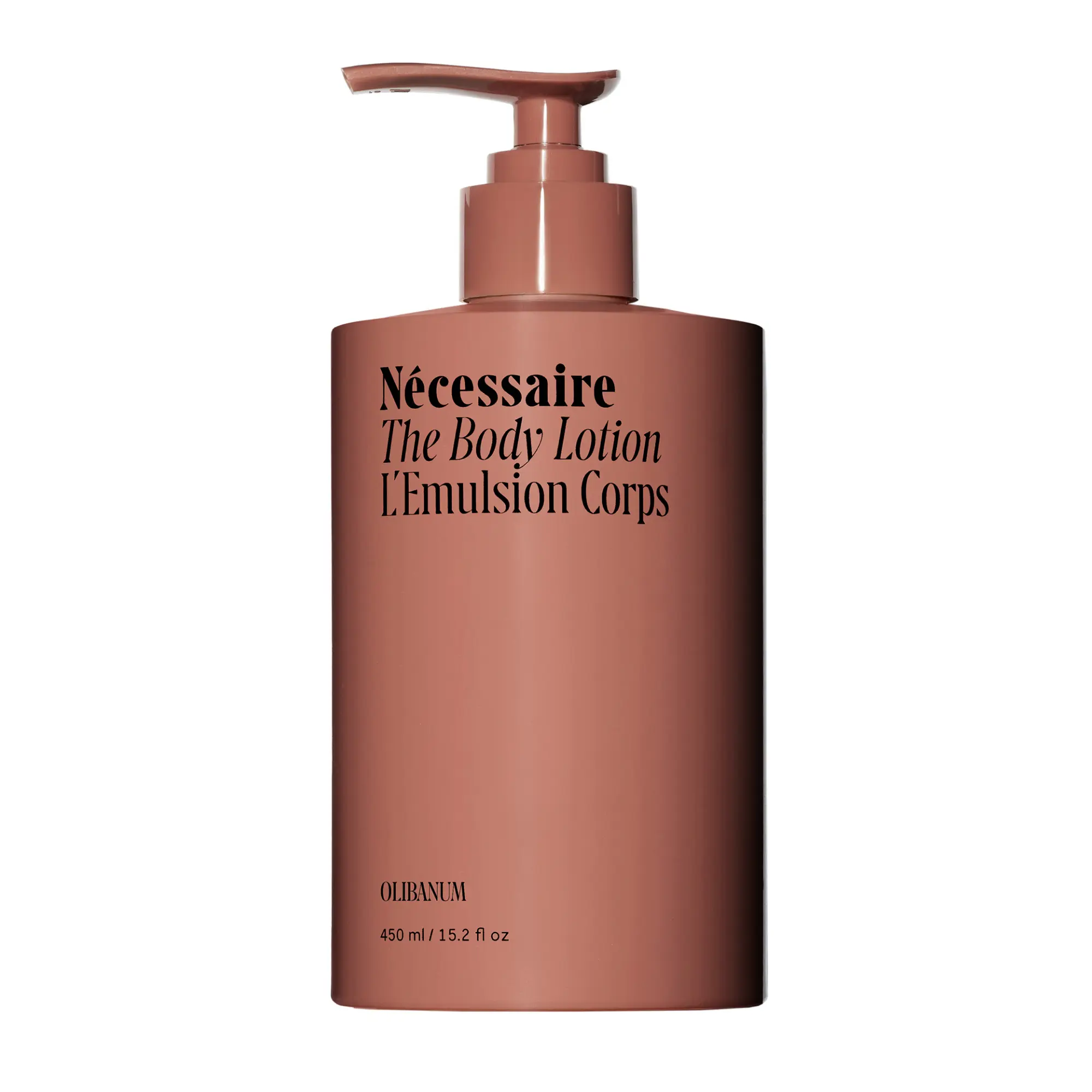 Nécessaire The Body Lotion with Pump. Multi-Peptide Firming Lotion to Moisturize, Firm, Strengthen. 2.5% Niacinamide, Vitamin C/E + Omega 6/9. 450ml / 15.2 fl oz