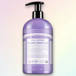 Dr. Bronner's Lavender Liquid Soap 24fl oz - Organic Soap, for Body Face, Lavender Scent