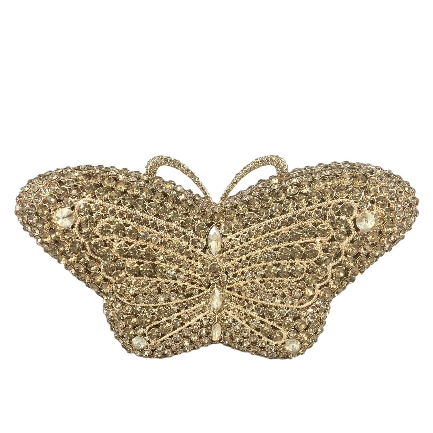 BEAUTIFUL BUTTERFLY SHAPED ALL OVER RHINESTONES CLUTCH FOR WOMAN