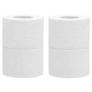 4-Pack White Athletic Tape, Easy Tear Sports Tape, 1.5" x 24 Feet (8 Yards) Each Roll, Extra Strong, No Sticky Residue