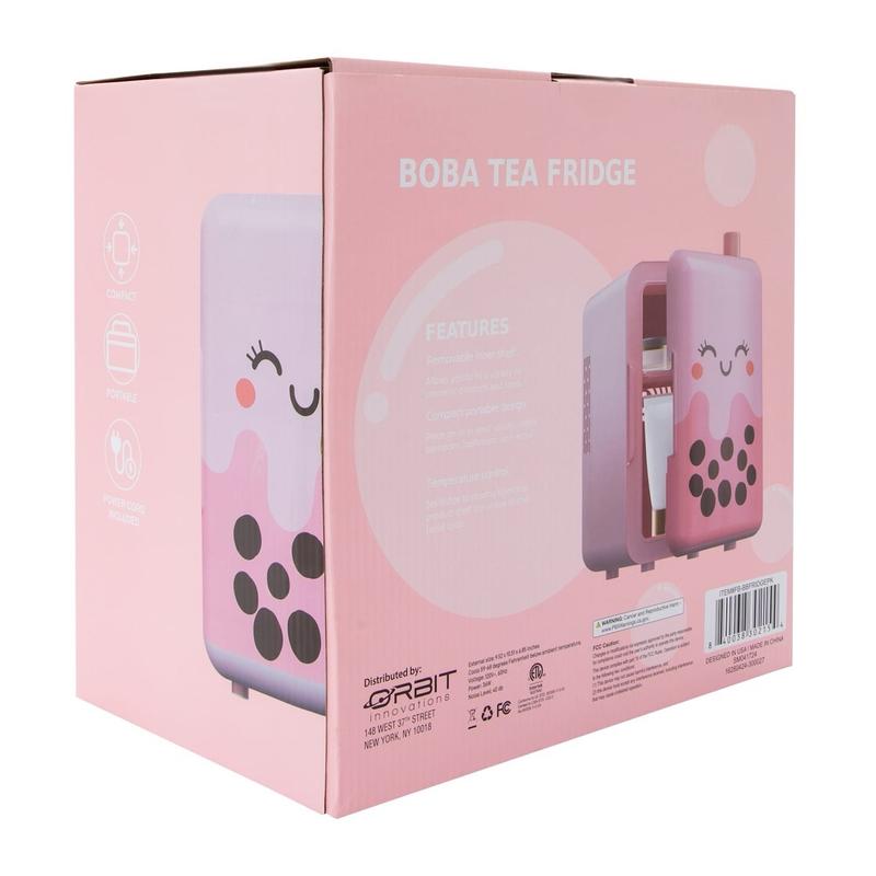 Boba Tea Mini Beauty Fridge for home and office and for make up products skin care drinks cosmetic product storage