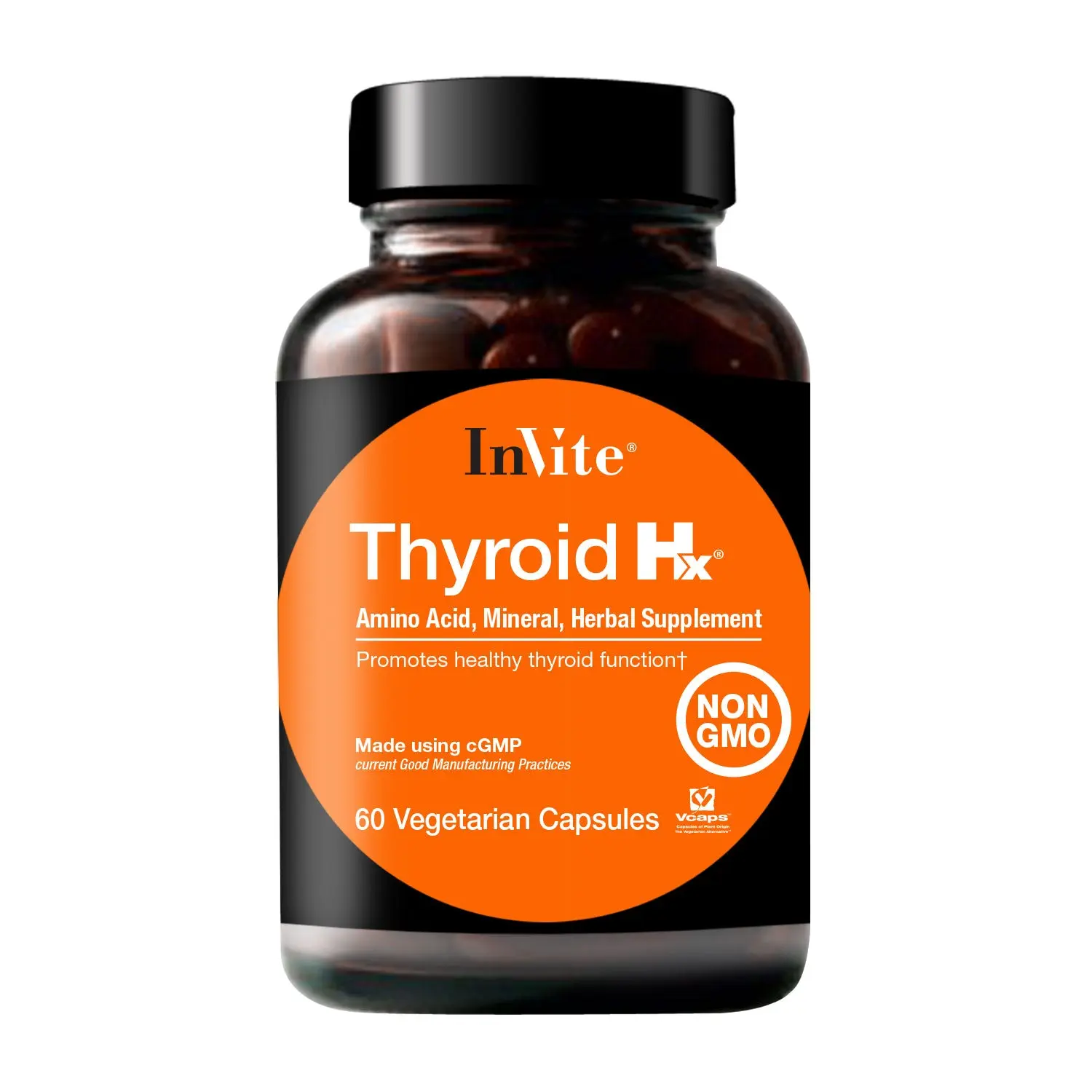 InVite Thyroid Hx - Amino Acid, Mineral, Herbal Supplement for Metabolism & Energy Support - Non-GMO, Vegetarian Capsules - 60 Count - Healthcare