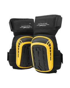 Knee Pads For Work, Extended Heavy Duty Construction Knee Pads With 2 Extension Straps, Foam Gel Cushion, Anti-Slip, All Purpose For Gardening, Flooring, Roofing, Cleaning, And More, For Men And Women, Yellow And Black