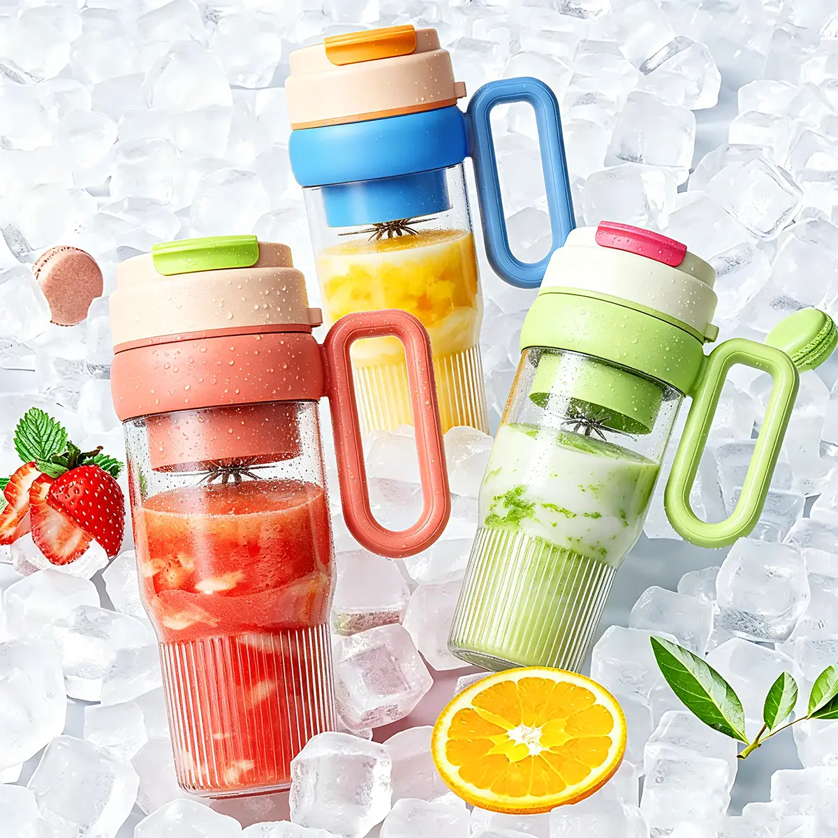 Ultimate Portable Blender! USB Rechargeable & Compact for Smoothies On-The-Go - Perfect Travel, Back To School & Gym! Leak Proof Design, Makes Shakes & Baby Food in Seconds cup juicer rechargeable mini blender vegetable Available in a range of colours