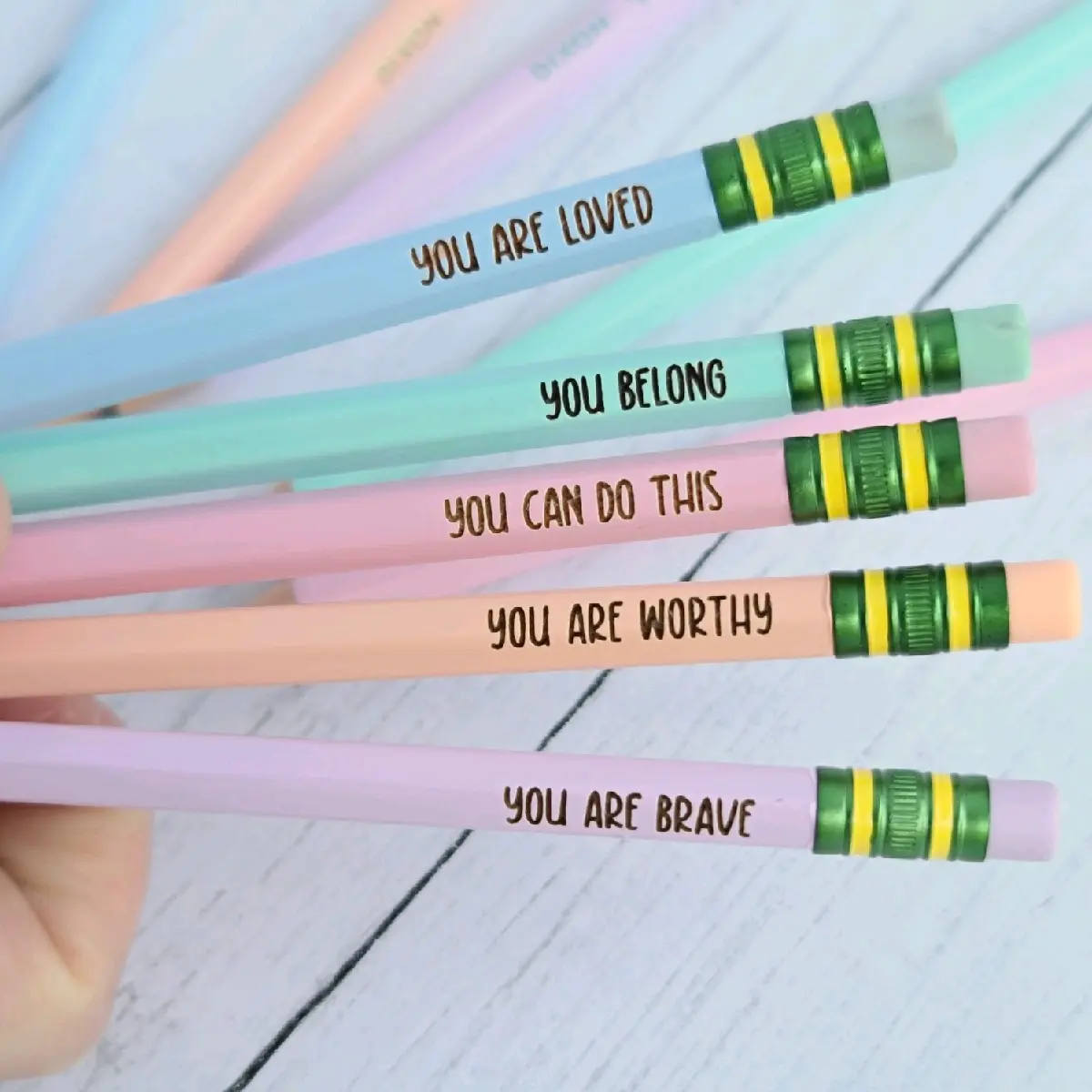 Affirmation Pencils, Personalized School Supplies, Custom Pencils
