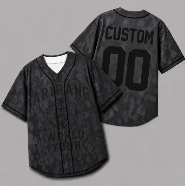 Custom Baseball Jersey K-POP Grey Shirt, Personalized Name Number Jersey,  Jersey Shirt for Fans Gift