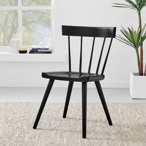 Modway Sutter Wood Dining Side Chair in Black Modway Sutter Wood Dining Side Chair in Black