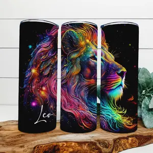 Neon Leo tumbler