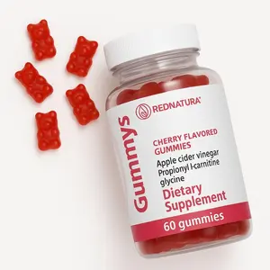 RedNatura Cherry Flavored Gummies – Metabolism Support Supplement with L-Carnitine & Glycine 60 Gummies for Daily Wellness