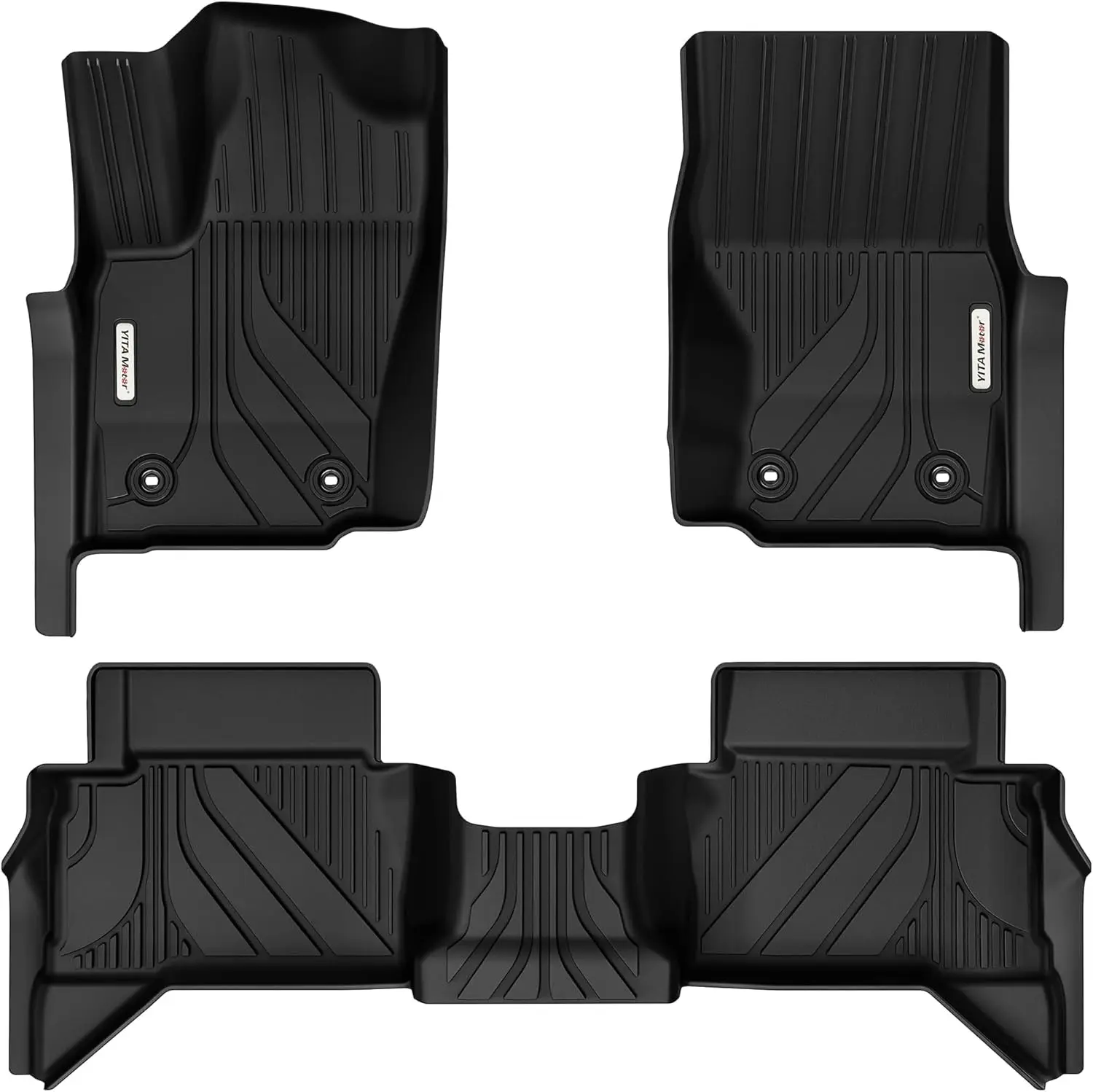 TPE Floor Mats fits 2024 Toyota Tacoma, All Weather, Waterproof